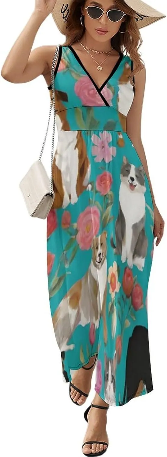 Women's Summer Flowy Long Dress for Vacation Party Wedding