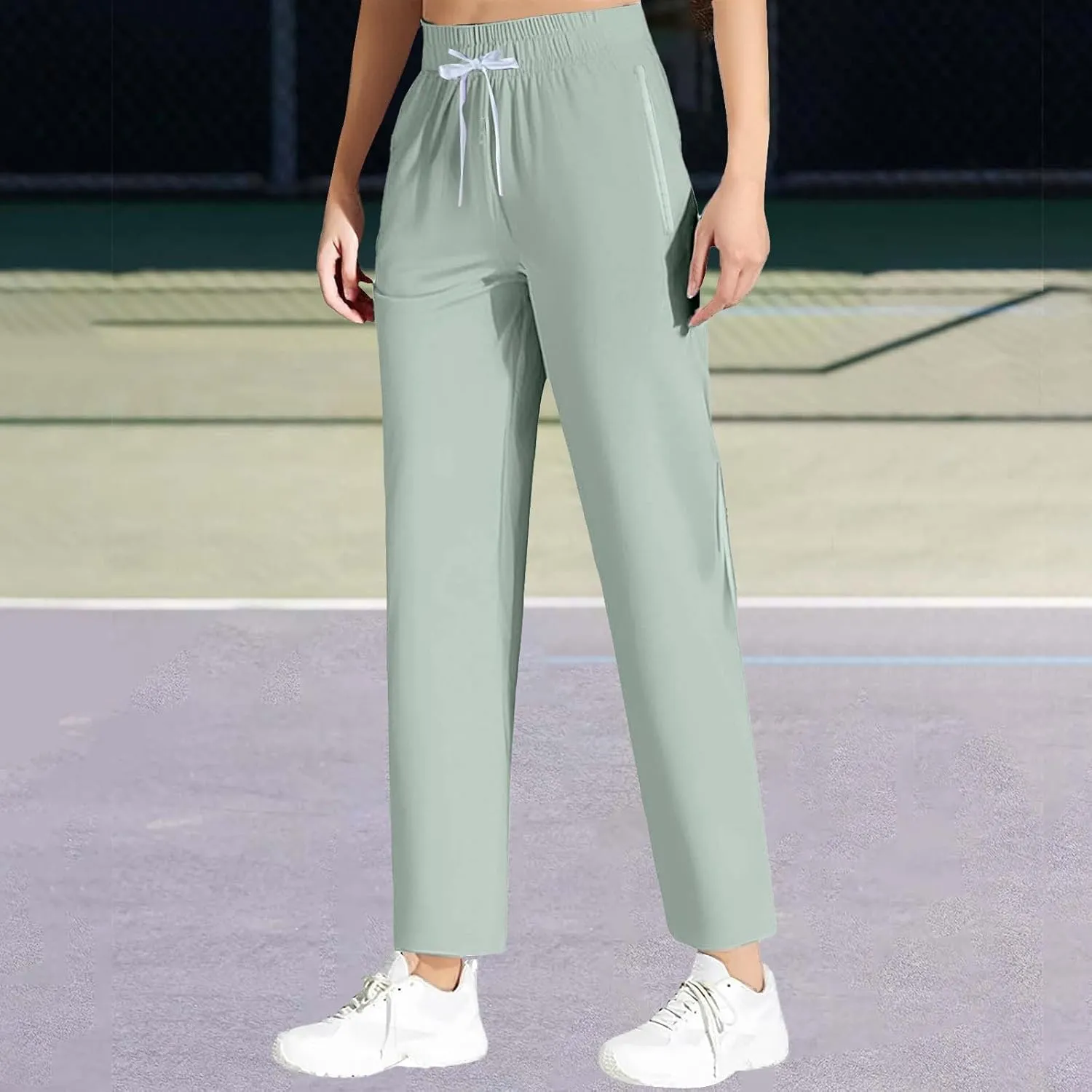 Women's Sweatpants Baggy Casual Drawstring Straight Leg Lounge Pants Outfits Athletic Breathable Joggers with Pockets