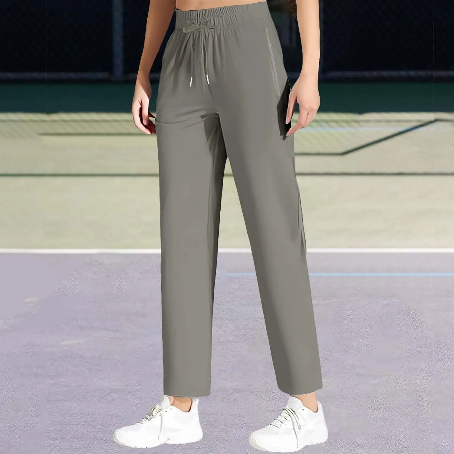 Women's Sweatpants Baggy Casual Drawstring Straight Leg Lounge Pants Outfits Athletic Breathable Joggers with Pockets