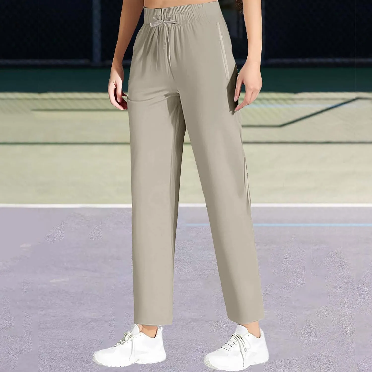 Women's Sweatpants Baggy Casual Drawstring Straight Leg Lounge Pants Outfits Athletic Breathable Joggers with Pockets