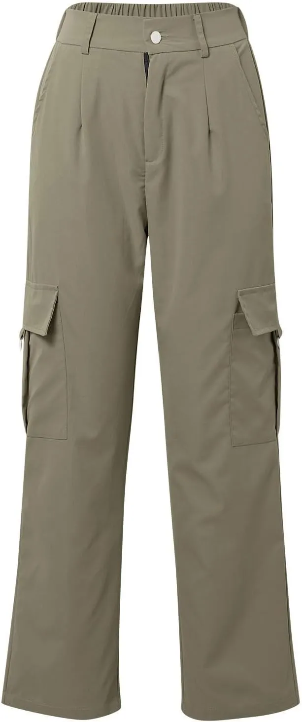 Women's Tummy Control Cargo Pants Trendy Going Out Hiking Joggers Sports Y2k Sweatpants Oversized Drawstring Trousers