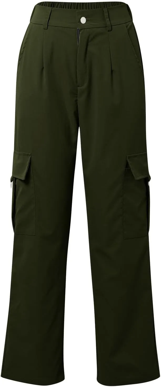 Women's Tummy Control Cargo Pants Trendy Going Out Hiking Joggers Sports Y2k Sweatpants Oversized Drawstring Trousers