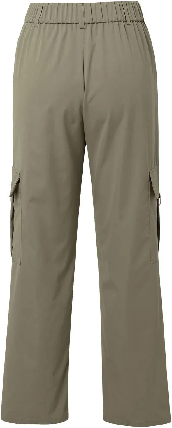 Women's Tummy Control Cargo Pants Trendy Going Out Hiking Joggers Sports Y2k Sweatpants Oversized Drawstring Trousers