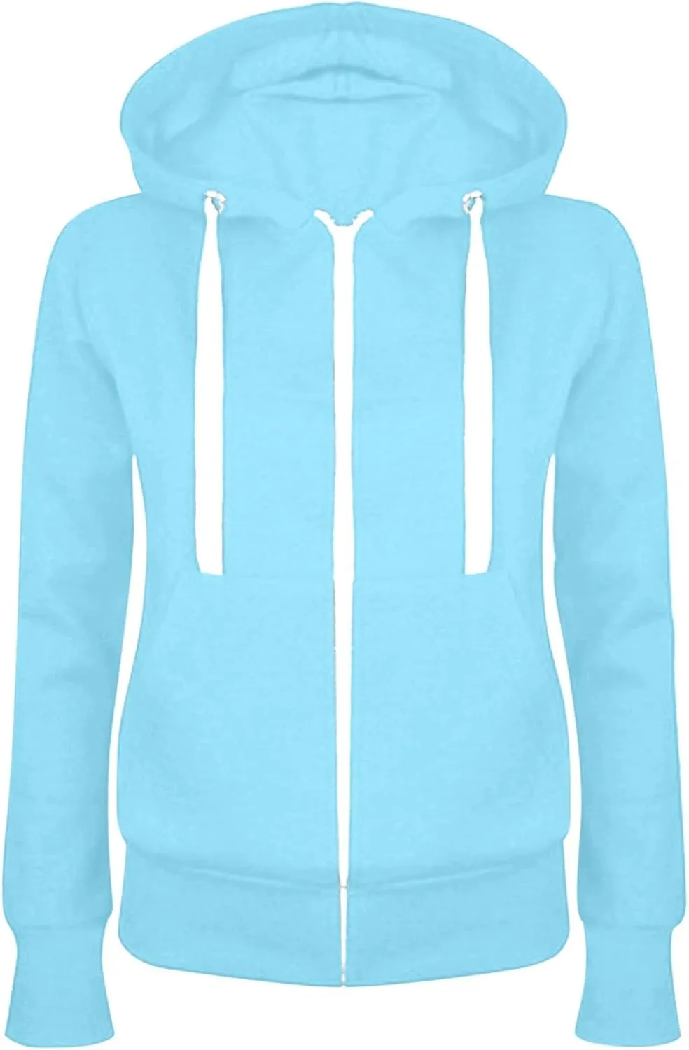 Womens Zip Up Hoodies Fleece Jackets Long Sleeve Lightweight Basic Sweatshirts Winter Fashion Outfits Clothes 2024