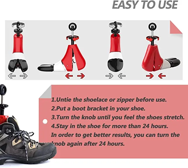 YDTREILS Boot Stretchers for Cowboy Boots | 4-Way Adjustable Shoe Stretcher for Wide Feet