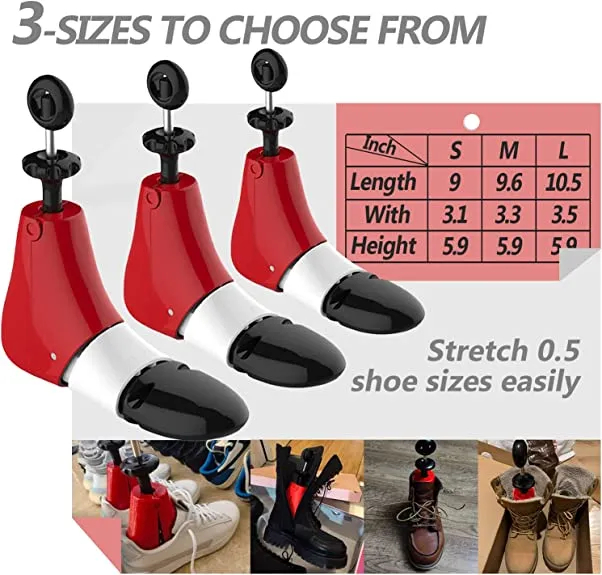 YDTREILS Boot Stretchers for Cowboy Boots | 4-Way Adjustable Shoe Stretcher for Wide Feet