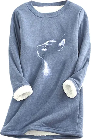 YMING Womens Christmas Wine Glass Sherpa Pullover Winter Crew Neck Sweatshirt Warm Fleece Tops Plus Size