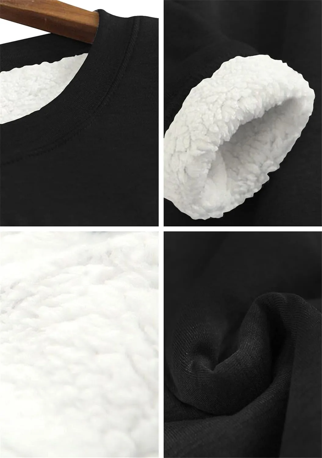 YMING Womens Christmas Wine Glass Sherpa Pullover Winter Crew Neck Sweatshirt Warm Fleece Tops Plus Size